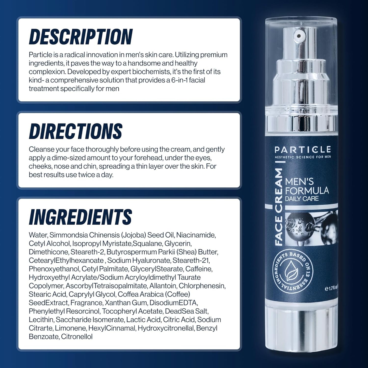 Particle Face Cream The 6-in-1 anti-aging cream for men that fixes eye bags, dark spots and wrinkles