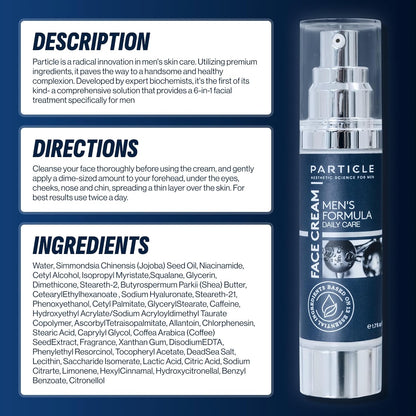 Particle Face Cream The 6-in-1 anti-aging cream for men that fixes eye bags, dark spots and wrinkles